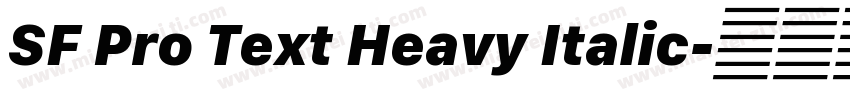 SF Pro Text Heavy Italic字体转换